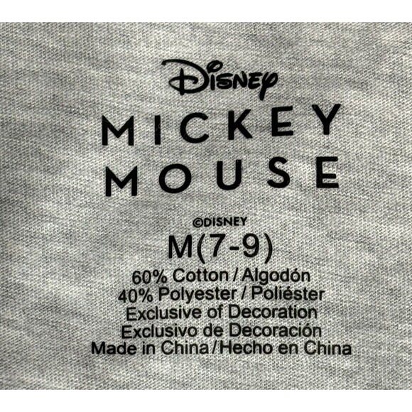 4 For $20 Disney Mickey Mouse Juniors Size Medium 7/9 Multi Patch Graphic Tee - Picture 5 of 7